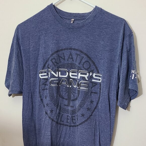 ENDER'S GAME - Blue Movie PROMO T-Shirt size Large - Promotional - Int. Fleet - Picture 1 of 3